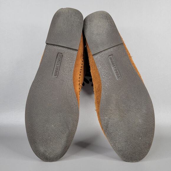 Minnetonka Womens Back Zip Hardsole Ankle Bootie Round Toe Suede Brown Size 7 - Picture 9 of 12